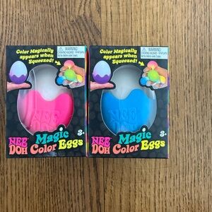 Authentic HTF NeeDoh Magic Color Egg - Pink and Blue